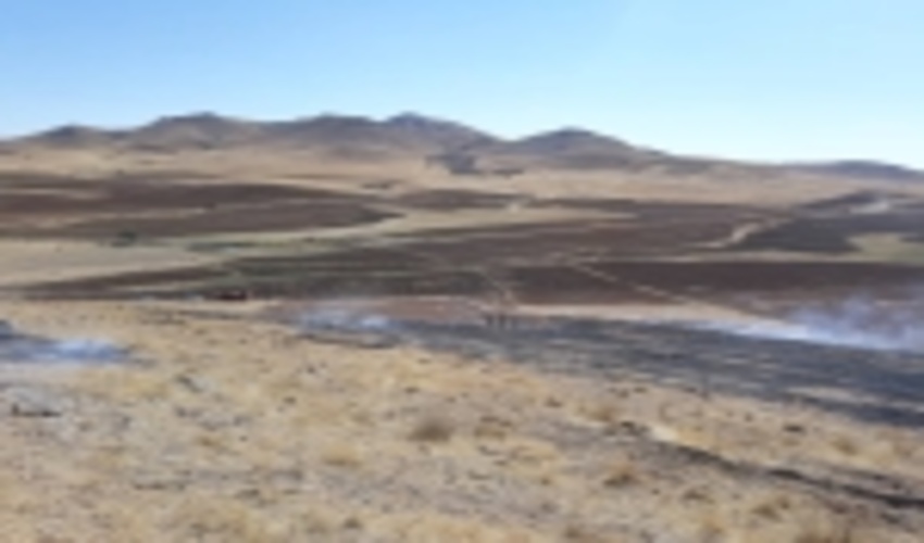 آتش در اراضی روستای نادر آباد خاموش شد